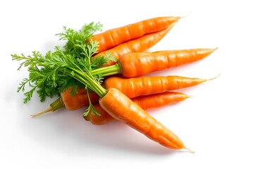 Ripe carrots on wooden background. Healthy diet
