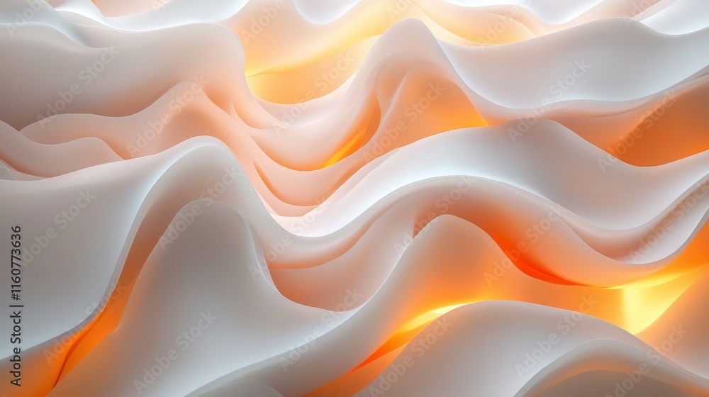 Aufkleber a soft, flowing wave-like texture with warm light peeking through, creating a serene and inviting at