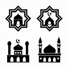 Islamic Mosque Icon Bundle for Vector Design.