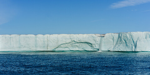 Svalbard. Waterfall in Austfonna Glacier