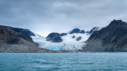 Svalbard. Glacier Retreat due to Climate Change 