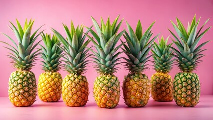 Pink Pineapple Paradise: Vibrant Tropical Fruit Still Life Photography