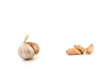 garlic isolated on white