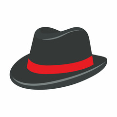 Classic Fedora Hat Vector Design.