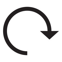 Circle arrow icon on white background