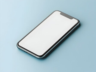 Smartphone Mockup on Gradient Blue Background