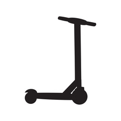 electric scooter silhouette design. eco transportation.