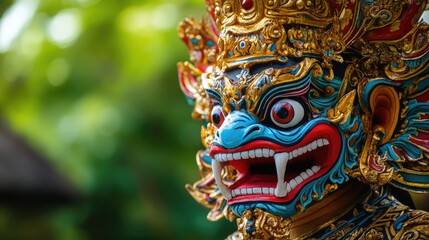 Obraz premium Close-up of a Balinese Demon Mask