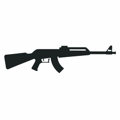 Rifle silhouette vector illustration weapon gun vector 