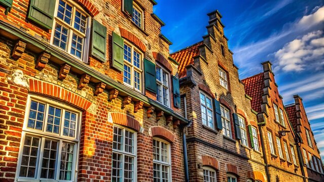 Stadthagen Germany: Close-Up Architectural Details, Historic Buildings, Medieval Charm,  Town Square,  Brickwork,  Old Town,  Germany Travel Photography