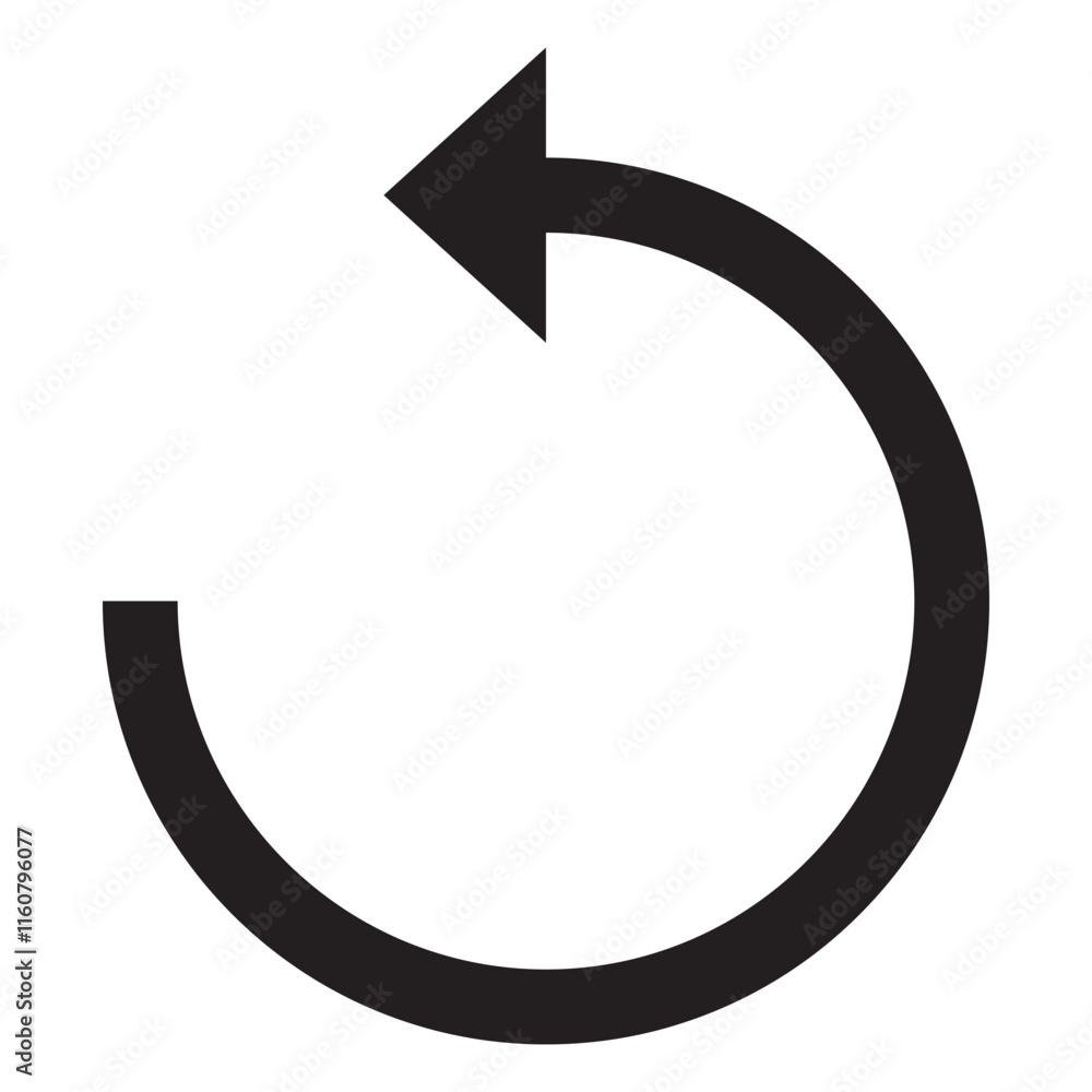 Poster cycle arrow design, looping refresh icon, reload symbol