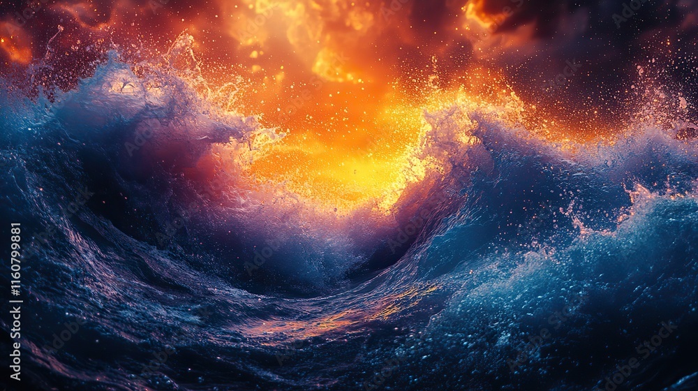 Wall mural dynamic and invigorating water splashes create a refreshing and vibrant design. this art piece is pe