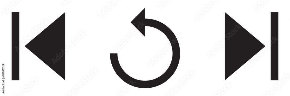 Poster circle arrow isolated on white background. refresh, reload, recycle, loop rotation icon vector illus