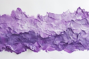 Acrylic violet abstract background with waves and strokes on white paper background.