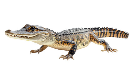 Obraz premium Crocodile, white background