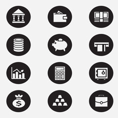 finance icon good for element design, bank icon, ui design, web design, silhouette design, etc