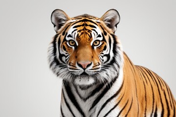 Fototapeta premium there is a tiger that is standing in the middle of a photo