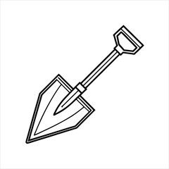  Triangular Shovel Vector Icon Isolated on White Backgroun