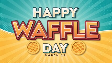 Obraz premium happy international waffle day