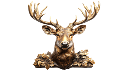 Isolated Deer Buck Hunting Trophy for Websites and Prints
