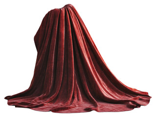 Naklejka premium Dramatic Velvet Cape Artfully Draped Against Transparent Backdrop