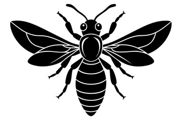  a stylish wasp silhouette vector illustration