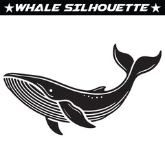 Obraz premium Whale silhouette vector illustration design