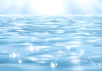 Abstract white and blue background with blurred ripples in the pool. Background for design, banner, or card