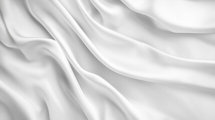 Obraz premium Smooth white fabric drapes gracefully with soft folds creating an elegant texture