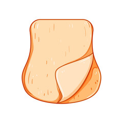 cotton burp cloths cartoon. newborn infant, washable drool, spit up cotton burp cloths sign. isolated symbol vector illustration