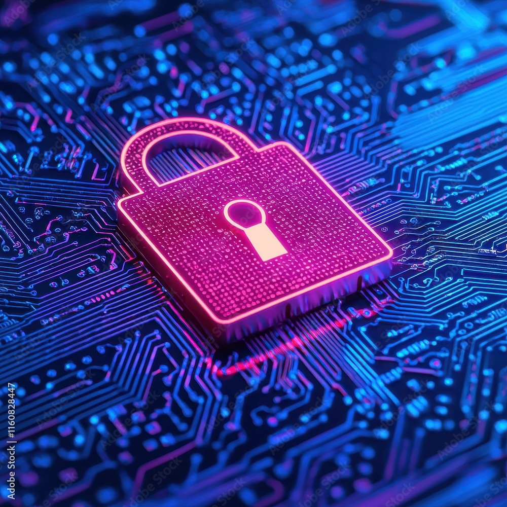 Poster cybersecurity developments in technology protecting digital assets in a high-tech environment
