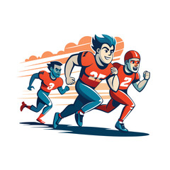 Fototapeta premium American football vector illustration