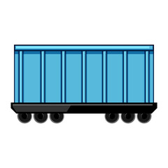 bulk coal wagon cartoon. shipment supply, energy resource, infrastructure logistics bulk coal wagon sign. isolated symbol vector illustration