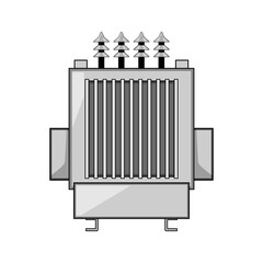 winding electrical transformer cartoon. insulation phase, frequency impedance, load tap winding electrical transformer sign. isolated symbol vector illustration