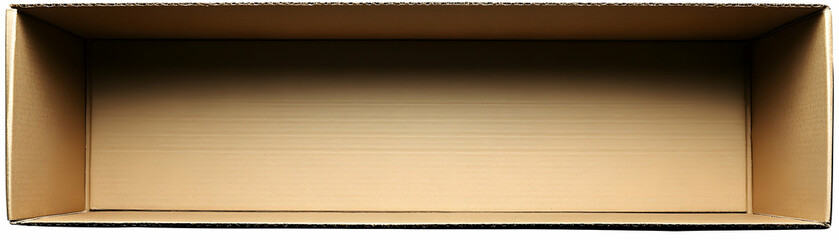 Naklejka premium Empty Cardboard Box, A Blank Canvas for Potential, Ready to be Filled with Possibilities, Offering Endless Opportunities.