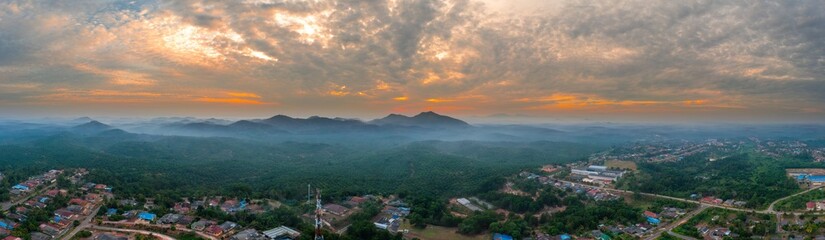 Panorama view of sunrise
