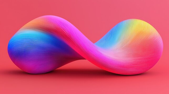 2025 Creative Projects modern design. Colorful, abstract infinity shape on a vibrant background.