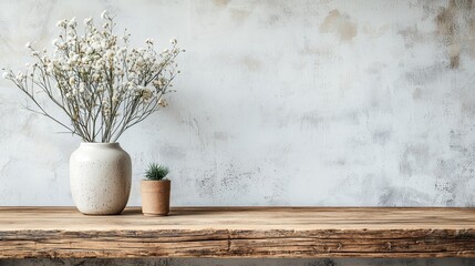 Elegant Floral Arrangement in Minimalist Style Interior Setting