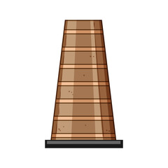 stack industrial chimney cartoon. exhaust flue, emissions smoke, draft height stack industrial chimney sign. isolated symbol vector illustration