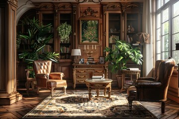 Fototapeta premium interior design of a sitting room interior design of a sitting room