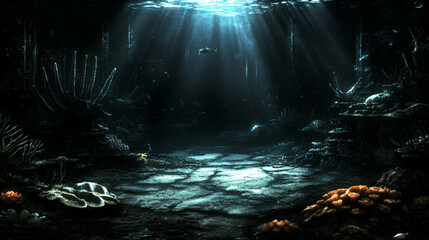 Sunken City, Aquatic Ruins, Deep Ocean Mystery Unveiled, Exploring Ancient Secrets Below