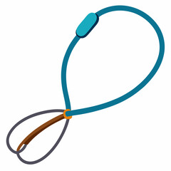 simple surfing Leash vector with white background