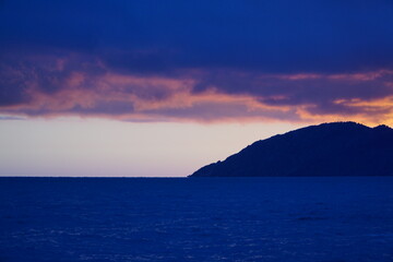 sunset over the sea llanca spain