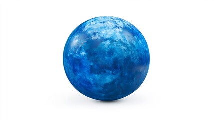 Abstract Blue Planet: A 3D Render of a Celestial Body