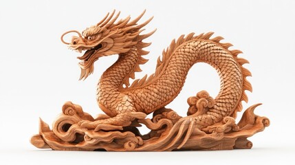 Fototapeta premium Wooden Dragon Sculpture