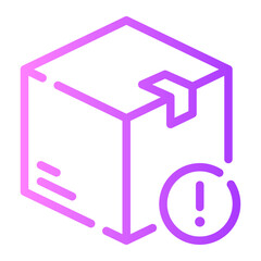 Obraz premium warning gradient icon