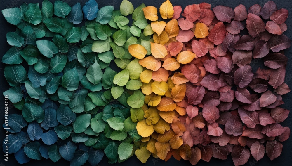 Poster explore the captivating world of harmonious rainbow gradients blending seamlessly across an array of