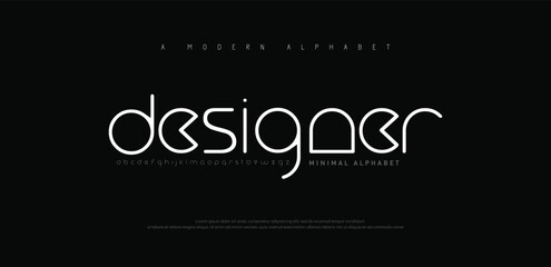 Sport digital modern alphabet fonts. Abstract typography technology electronic, sport, music, future creative font. vector illustration