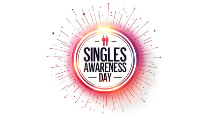 Celebrating Singles Awareness Day with a dynamic graphic design