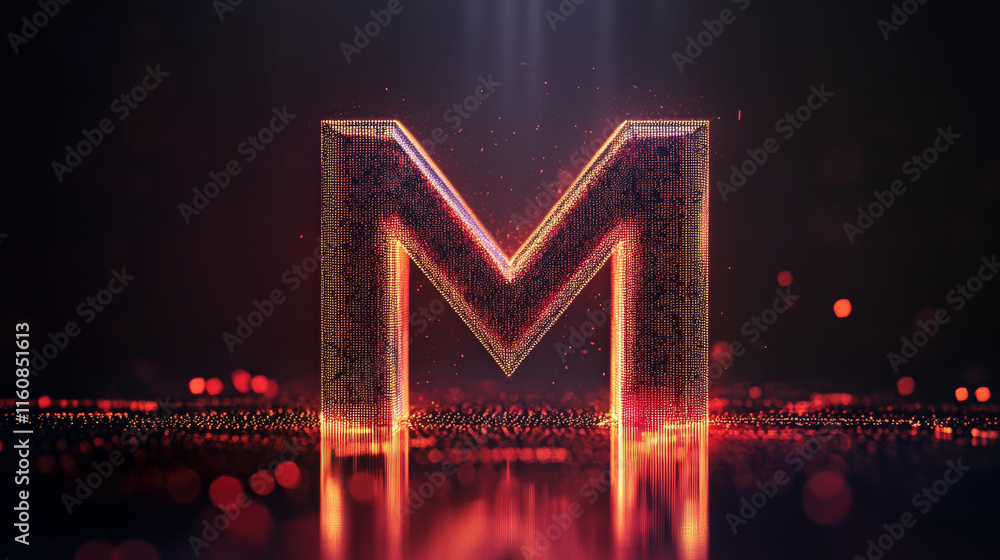 Fototapete set of alphabet symbols of letter m, such a logo. rasterized version also available in gallery